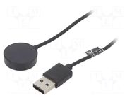 Cable: for smartwatch charging; 1m; 1A; black AKYGA