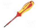 Screwdriver; insulated; Phillips; PH0; 75mm KING TONY