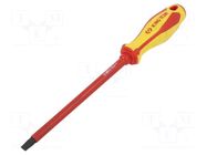 Screwdriver; insulated; slot; 8x1.2mm; Blade length: 175mm KING TONY