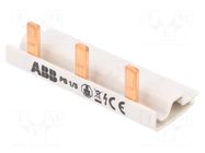 Busbar; 10mm2; Poles: 1; 690VAC; 690VDC; Inom: 63A; No.of mod: 3 ABB