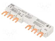 Busbar; 10mm2; Poles: 3; 690VAC; 250VDC; 6kV; Inom: 65A; fork ABB