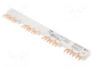 Busbar; 10mm2; Poles: 3; 690VAC; 250VDC; 6kV; Inom: 65A; fork ABB