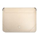 Guess Saffiano Triangle Logo case for a 14&quot; laptop - beige, Guess