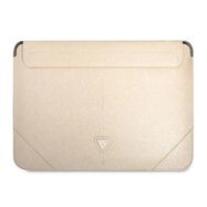 Guess Saffiano Triangle Logo case for a 14&quot; laptop - beige, Guess