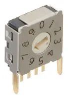 ROTARY CODED SWITCH, 10POS, 20V, R/A TH