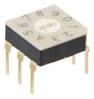 ROTARY CODED SWITCH, 10POS, 20V, TH
