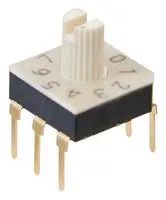 ROTARY CODED SWITCH, 10POS, 20V, TH