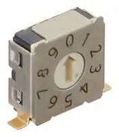 ROTARY CODED SWITCH, 10POS, 20V, R/A SMD