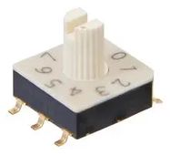 ROTARY CODED SWITCH, 10POS, 20V, SMD