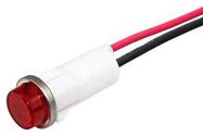 LED INDICATOR, PANEL, 12.7MM, RED, 28V