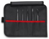 KNIPEX 92 00 01 ESD Universal Tweezers Set ESD 5 parts 90 mm
