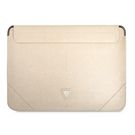 Guess Saffiano Triangle Logo case for a 16&quot; laptop - beige, Guess