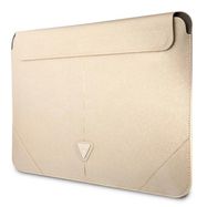 Guess Saffiano Triangle Logo case for a 16&quot; laptop - beige, Guess