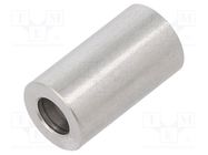 Spacer sleeve; 18mm; cylindrical; stainless steel; Out.diam: 10mm DREMEC