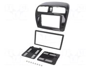 Radio frame; Mitsubishi; 2 DIN; black gloss ACV