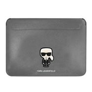 Karl Lagerfeld Saffiano Ikonik Karl case for a 16&quot; laptop - silver, Karl Lagerfeld