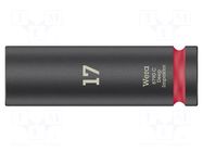 Socket; 6-angles,socket spanner,impact; HEX 17mm; 1/2"; long WERA