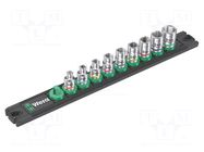 Wrench-set; 6-angles,inch,socket spanner; 1/4"; 23mm; 9pcs. WERA