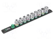 Wrench-set; 6-angles,socket spanner; 1/2"; 37mm; 9pcs. WERA