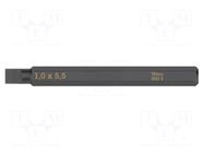 Screwdriver bit; slot; 5.5x1mm; Kind: impact; Overall len: 70mm WERA
