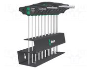 Kit: screwdrivers; inch,Hex Plus key; Kind of handle: T; 10pcs. WERA