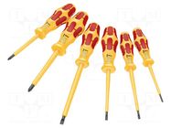 Kit: screwdrivers; insulated; Phillips,slot; 6pcs. WERA