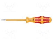 Screwdriver; insulated; slot; 2,5x0,4mm; Blade length: 80mm WERA