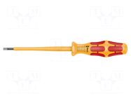 Screwdriver: insulated; slot; 3.5x0.6mm; Blade length: 100mm WERA