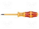 Screwdriver; insulated; Phillips; PH1; Blade length: 80mm WERA