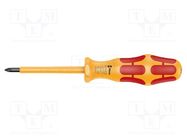 Screwdriver; insulated; Pozidriv®; PZ1; Blade length: 80mm WERA