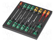 Kit: screwdrivers; Phillips,Pozidriv®,slot; in a foam tray WERA