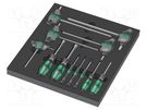Kit: screwdrivers; Hex Plus key,6-angles socket; in a foam tray WERA