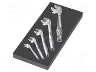 Wrench-set; spanner,self-adjusting; 6004 Joker; 5pcs. WERA