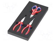 Kit: pliers; in a foam tray; Kit: scissors,pliers WERA