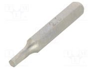 Screwdriver bit; hex key; HEX 2mm; Overall len: 27mm BETA