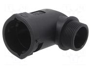 90° angled connector; Thread: metric,outside; polyamide 6; LLPA PMA