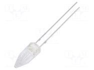 LED; orange; 5mm; 500÷750mcd; 100°; Front: Rocket; 12VDC OPTOSUPPLY