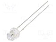 LED; 4.85mm; orange; 750÷1120mcd; Front: Diamond; 12V; Pitch: 2.54mm OPTOSUPPLY