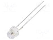 LED; red; 4.85mm; 750÷1120mcd; Front: Diamond; Pitch: 2.54mm; THT OPTOSUPPLY