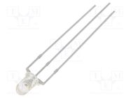 LED; 3mm; red/blue; 30°; Front: convex; 2.1÷2.6/3.1÷3.6V; -30÷85°C OPTOSUPPLY