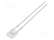 LED; white cold; rectangular; 2x4x5mm; 1560÷2180mcd; 100°; 20mA OPTOSUPPLY