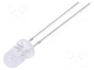 LED; red; 5mm; 1560÷2180mcd; 100°; Front: convex; 2.1÷2.6VDC OPTOSUPPLY