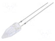 LED; white cold; 5mm; 750÷1120mcd; 100°; Front: Rocket; 12VDC OPTOSUPPLY