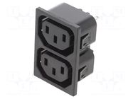 Connector: AC supply; female; socket; 250VAC; 10A; UL94V-0 BULGIN