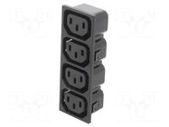 Connector: AC supply; female; socket; 250VAC; 10A; UL94V-0 BULGIN