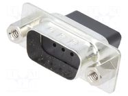 Connector: D-Sub; PIN: 9; plug; male; for cable; crimped; black ENCITECH