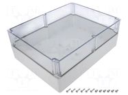 Enclosure: multipurpose; X: 230mm; Y: 300mm; Z: 110mm; EURONORD; grey FIBOX