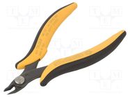 Pliers; cutting,miniature,curved; 132mm; with small chamfer 