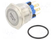 Switch: vandal resistant; Pos: 2; SPST-NO + SPST-NC; 2A/48VDC E-SWITCH