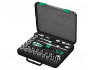 Wrench-set; socket spanner; 1/2"; 37pcs. WERA